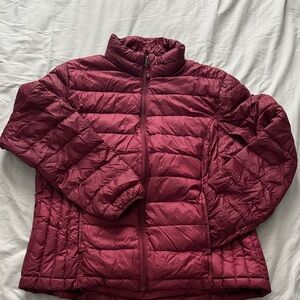 Women's Burgundy Puffer Jacket